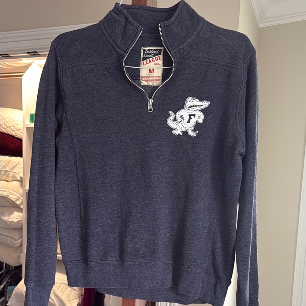 League Dark Blue Quarter-Zip with Embroidered Logo